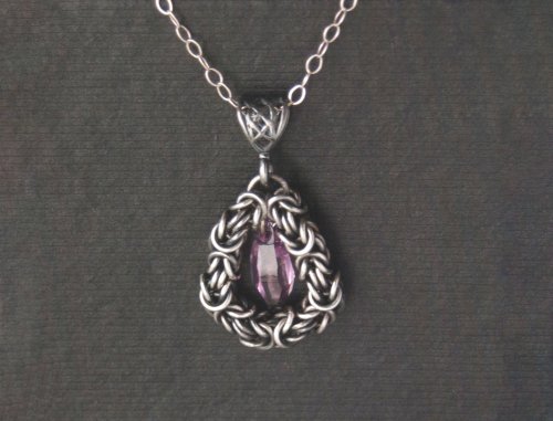Kylie Jones's Byzantine Chain Maille Pendant - , Chain Maille Jewelry, Making Chain, Chain Making , byzantine chain maille pendant
